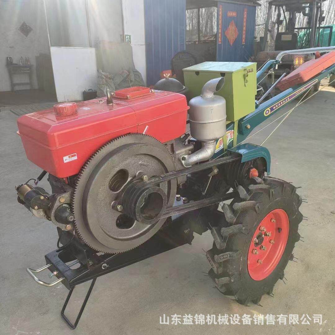 手扶拖拉机 101/151底盘旋耕机 柴油电启动开沟培土机