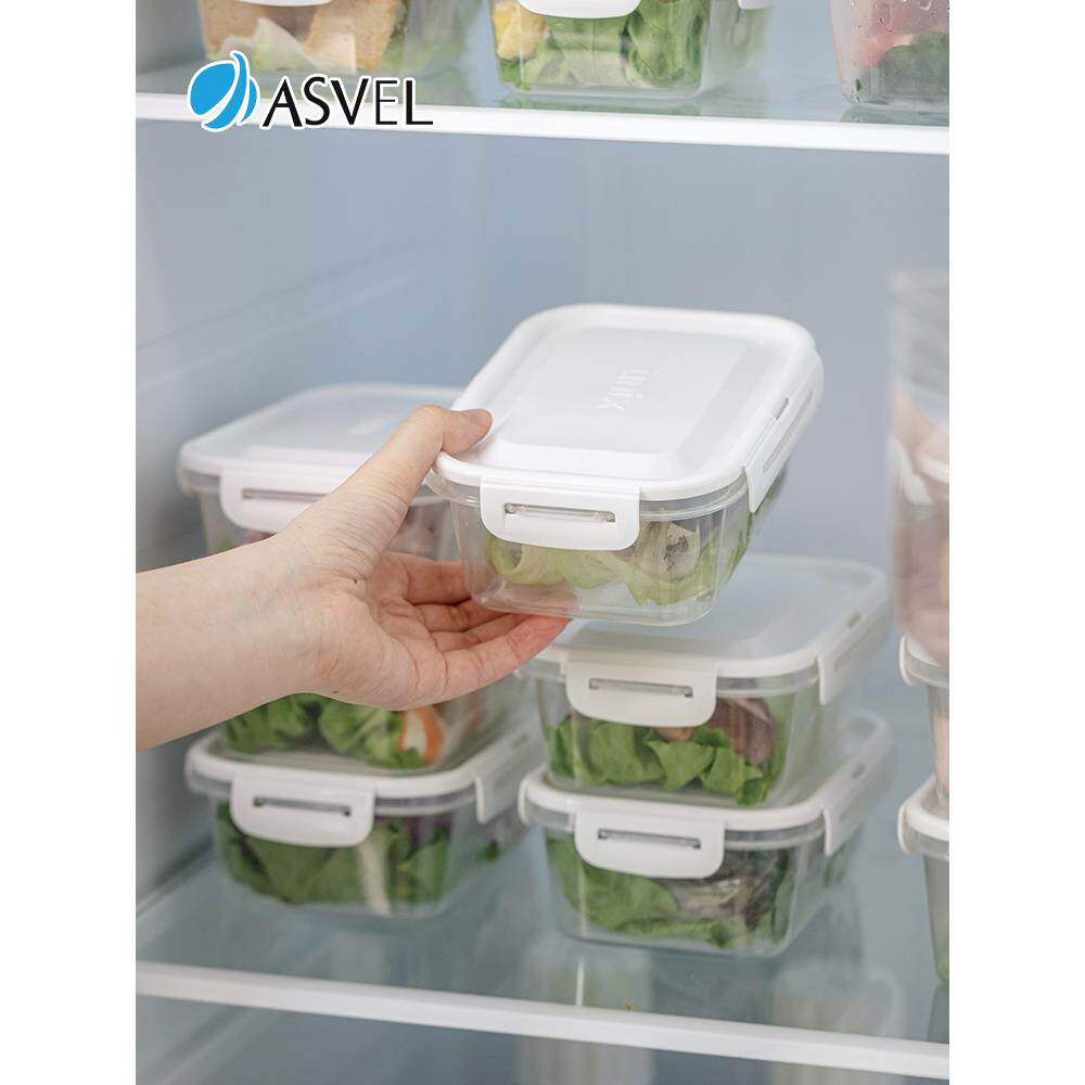 保鲜盒日本进口asvel食品收纳密封饭盒子塑料便携外出水果便当盒