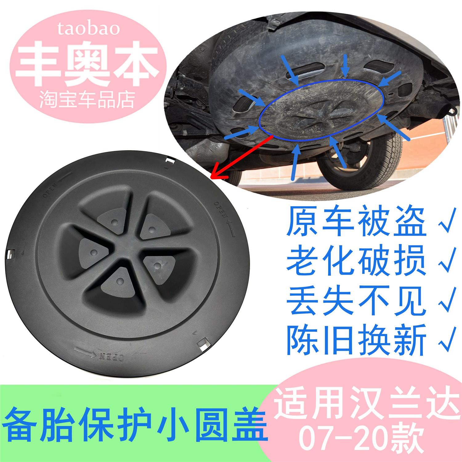 适用于 于进口广汽汉兰达备胎小圆盖后杠备用轮胎保护盖原车备胎