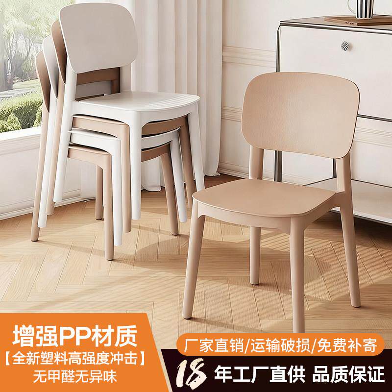 塑料椅家用餐椅加厚北欧饭厅靠背椅餐桌商用餐椅现代简约舒适凳子