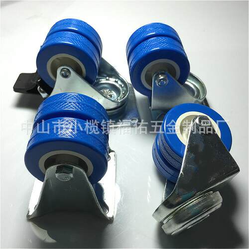 2寸PPPVTPR平双CW398具底排双刹脚轮静C音承重TPR脚轮厂家家脚轮