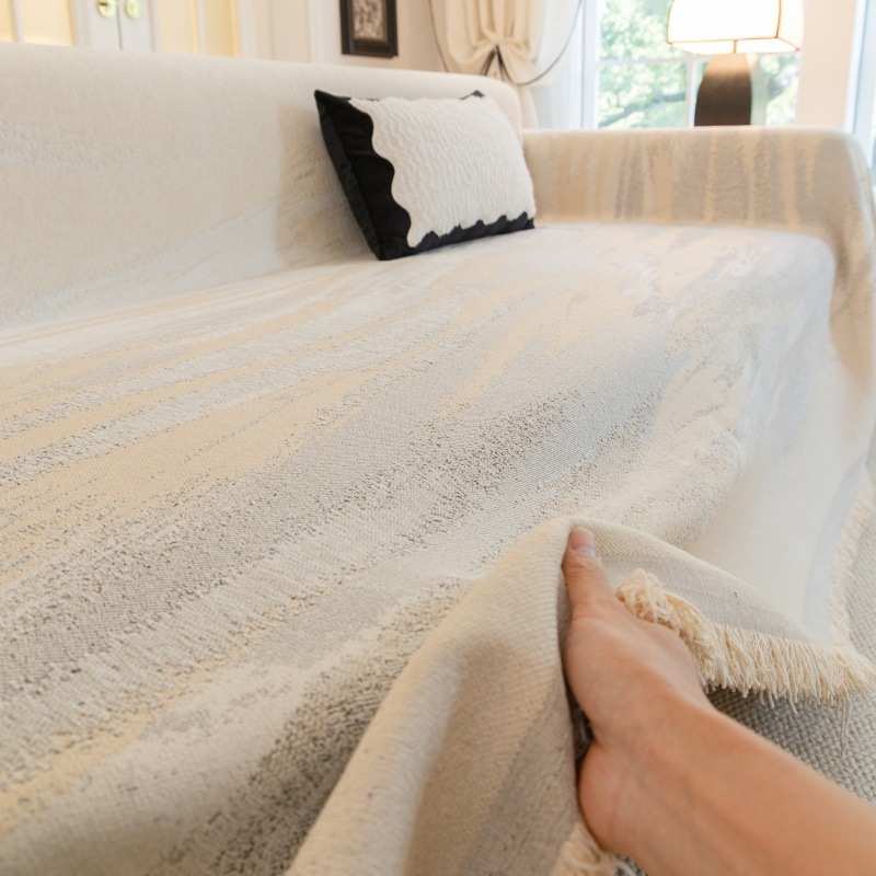 多巴胺雪尼尔沙发巾防尘防猫抓盖垫盖布一整张全包沙发毯四季通用