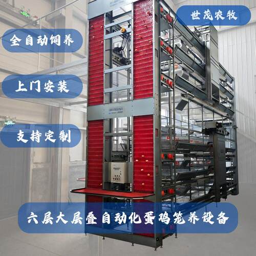六层大层叠自动化清粪捡蛋喂料饮水蛋鸡笼养规模化专业养鸡设备