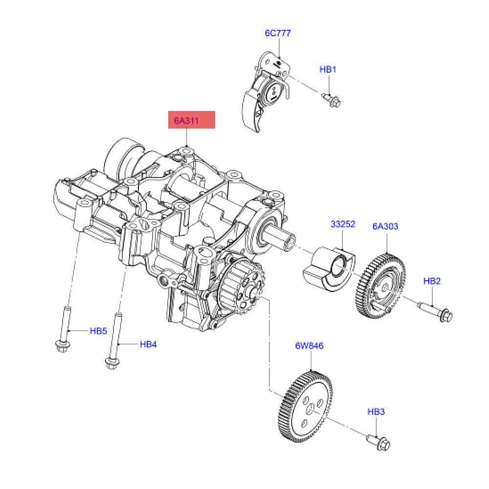 1898995适用福特福克斯 18翼博1.0T 平衡轴总成 机油泵一体 自动