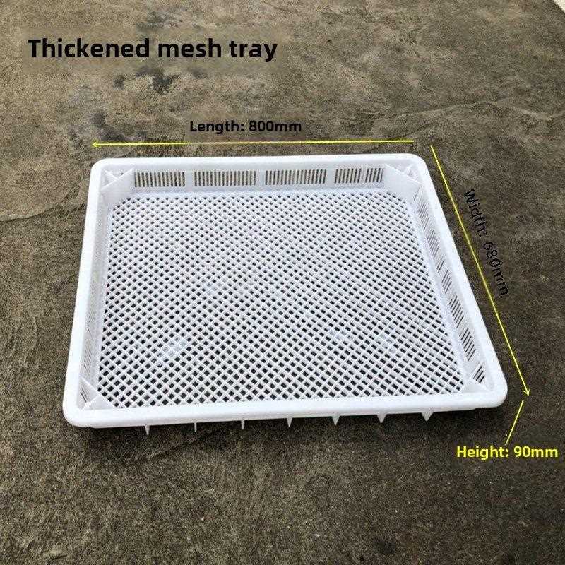 加厚款网格晒盘白色塑料托盘冷藏冷冻豆腐扁大网眼晒盘镂空漏水盘