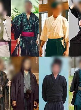 日本武士服公子浪人东洋棉麻和服男士武侠侠客浪子现代古风演出服