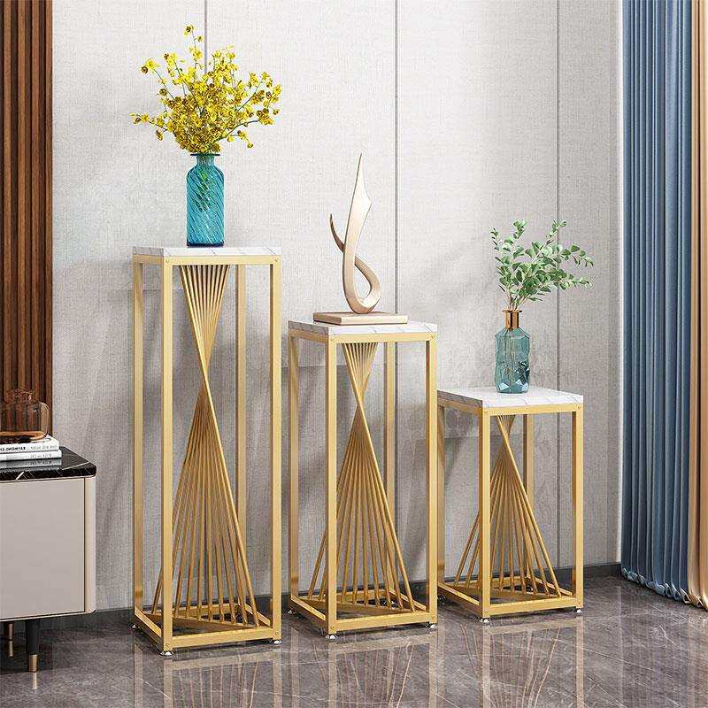 3Y铁艺花架客厅简约现代轻奢置物架落地式室内阳台摆件装饰架子绿