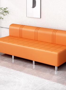 理发店等候椅定Jtx2mh8c制美发店网红发廊客人息等区椅沙发待休长