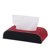 饰抽纸盒厂家 纸巾盒汽车创意水钻中控台装 时尚 车载镶钻座式