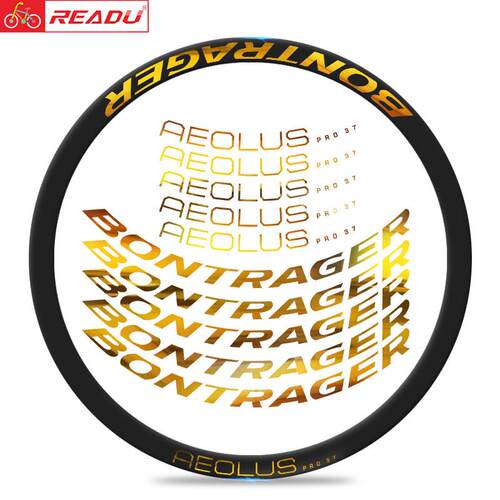 Bontrager Aeolus Pro 37tlr道路盘式制动轮组自行车贴纸轮辋