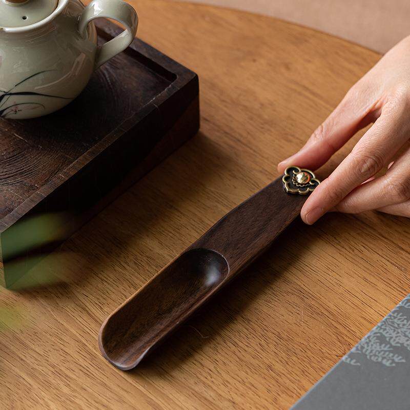 实木茶勺茶铲茶具茶叶匙勺子小号专用取茶叶勺分茶茶匙茶道配件