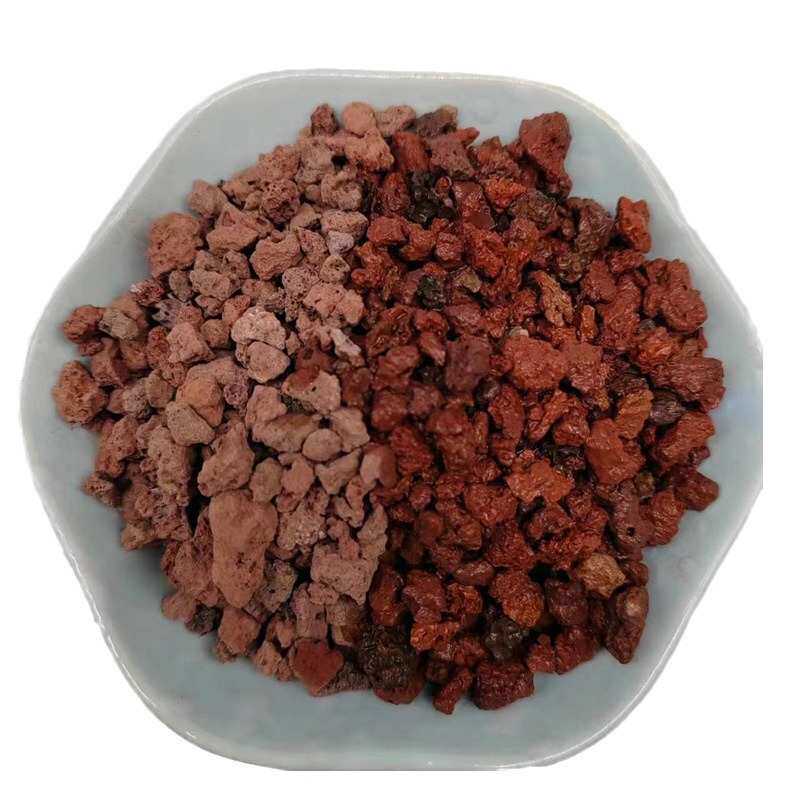山岩黑色火山石红色面 肉铺水用火鱼缸 过滤颗粒多火山岩