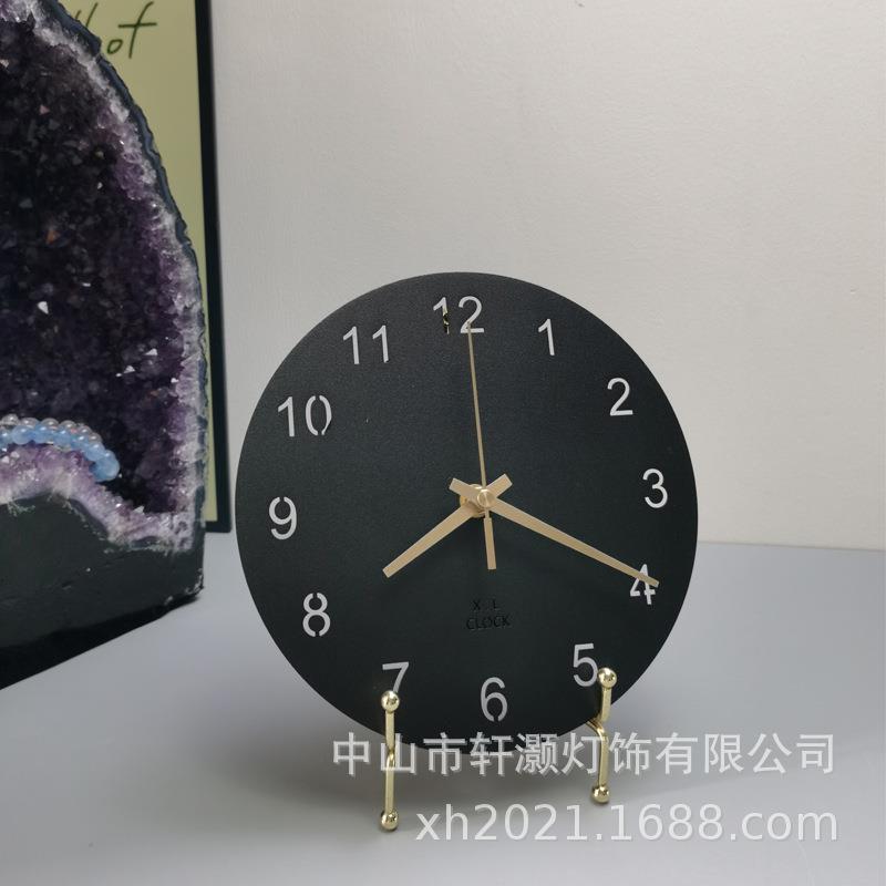 新中式座钟客厅桌面摆件艺术时钟挂钟电视柜大气网红摆钟台式新款