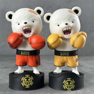 祖国版海贼王 GK 拳击贝波熊 拳套 动漫手办雕像模型可爱桌面摆件