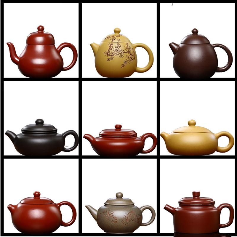 中式茶室博古架茶柜茶壶装饰摆件宜兴紫砂壶手工功夫茶具泡茶壶