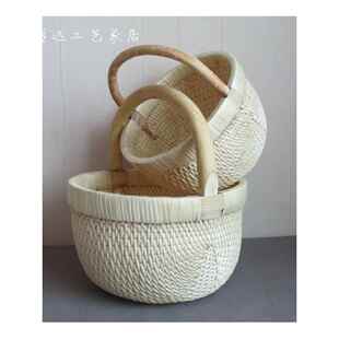 热卖柳编收纳筐 篮子八斗 提篮蔬菜馒头筐民间工艺 笸罗筐子