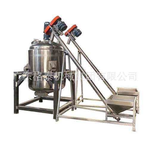 2000升不锈钢反应釜自动上料机配套分散釜液体硅胶搅拌罐