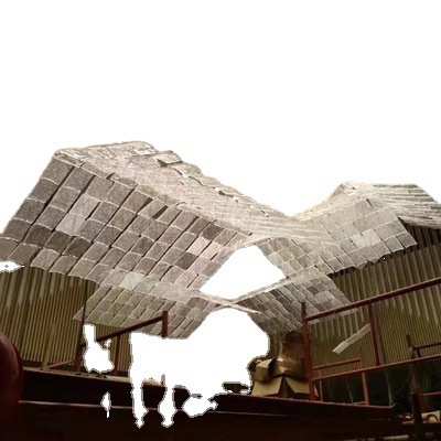 非标创意设计师款水晶玻璃房子吊灯售楼部大堂简约新中式琉璃瓦片