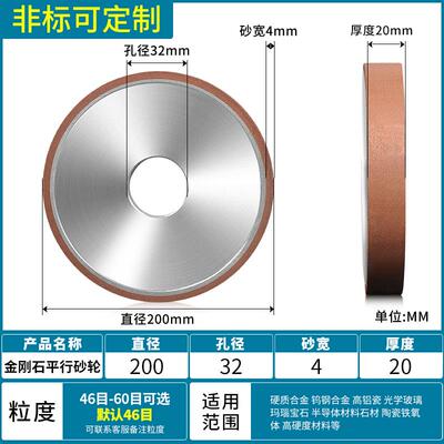 金刚石砂轮大水磨钨钢合金砂轮磨床磨刀机平行树脂cbn金钢砂轮片