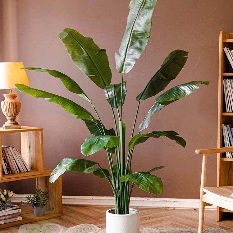 大型仿真芭蕉树装饰盆栽旅人蕉仿生绿植室内造景高端植物摆件