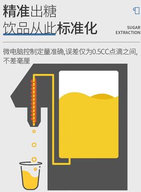 乐奶茶店设备水吧台用全自动专定LC-GT117果糖商用量机16格创台湾