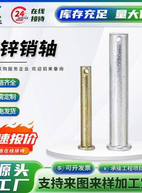厂家直销平头带孔销轴国标45cr882销轴镀锌定位销可加工