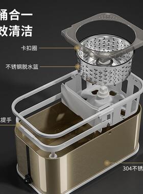 净污水分离免拖把干湿566两用拖动把转拖把桶旋家用自甩干懒人手