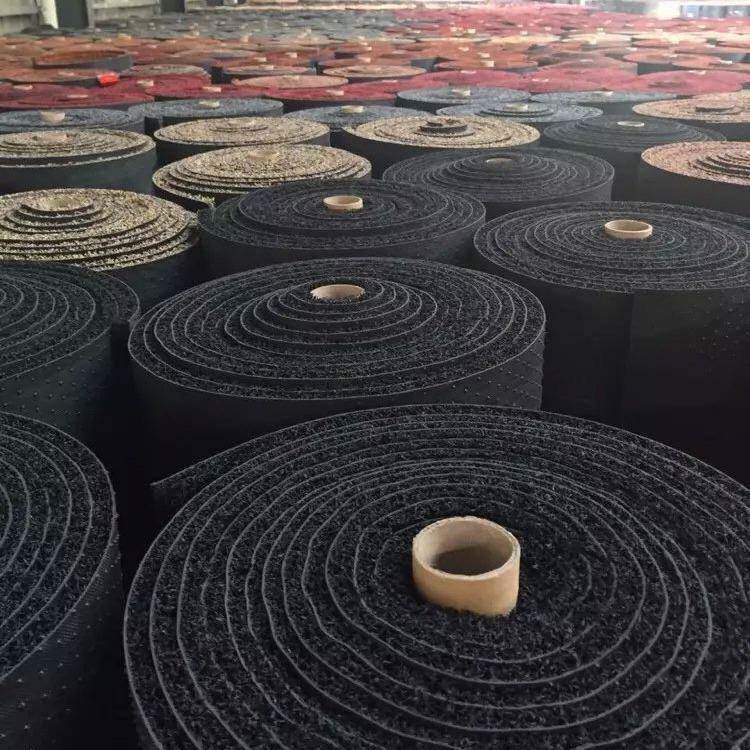 钉底丝圈塑料地毯汽车通用脚垫pvc塑胶拉丝1.2*9M卷材商用