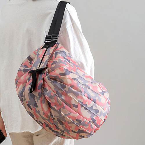 Japanese Foldable Shopping Bag with Drawstring, Large Capaci