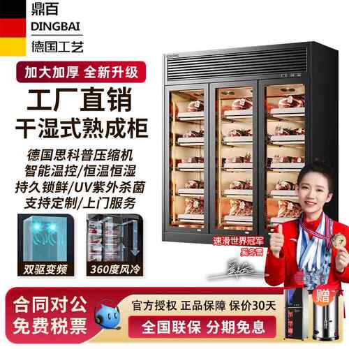 鼎百牛肉熟成柜商用深海鱼饭厅肉类排酸柜保鲜柜干 干湿式冷藏冷