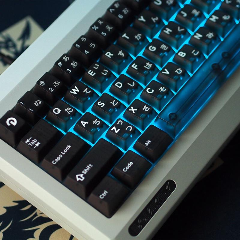 DOMIKEY WOB黑曜石二色/三色 原厂高度 二次成型机械键盘黑透键帽