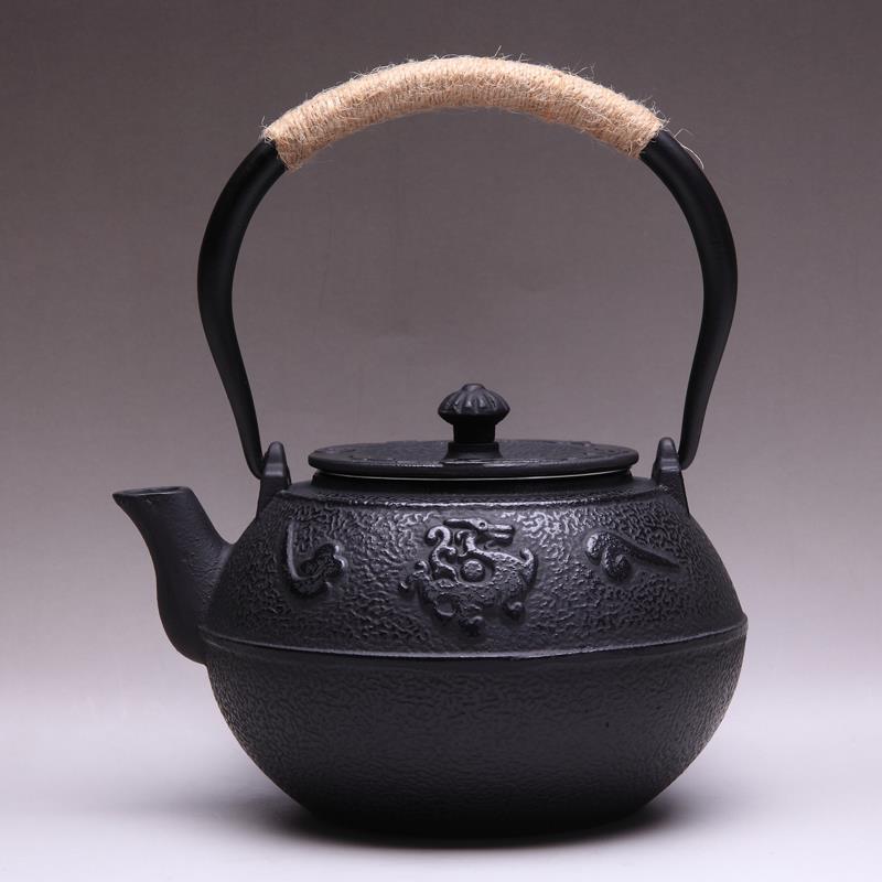 升级珐瑯内壁铸铁壶围炉野外泡茶专用泡茶壶带茶漏饭店用壶烧水壶