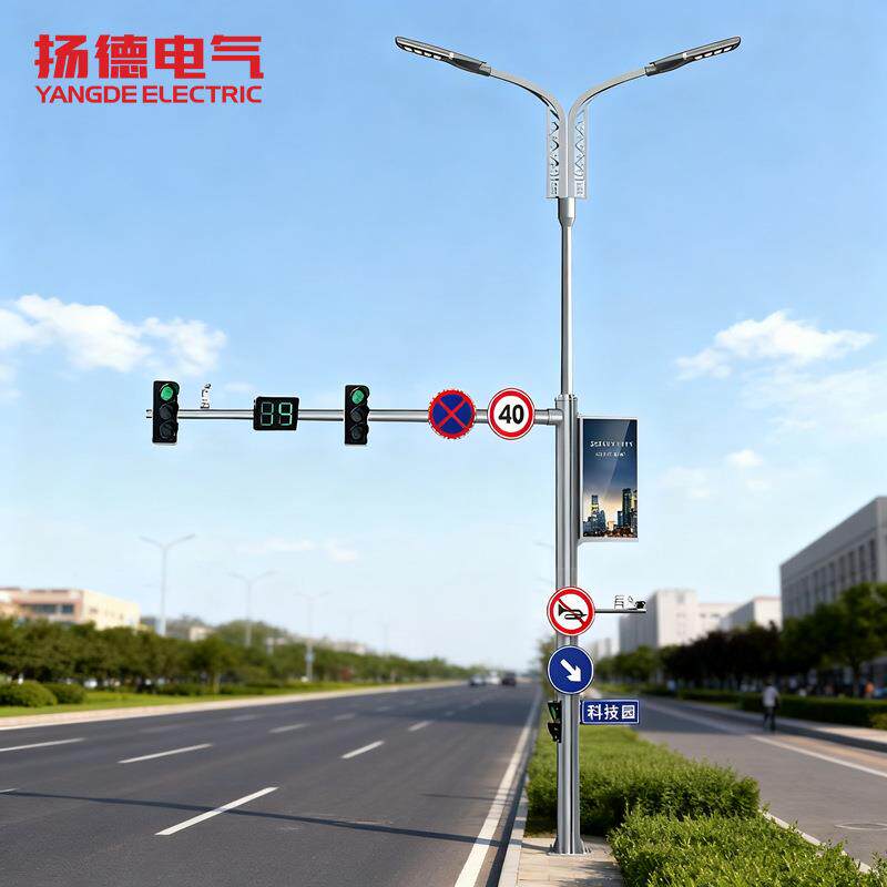 厂家供应共杆路灯多杆合一组合杆交通信号杆八角标志杆智慧灯杆