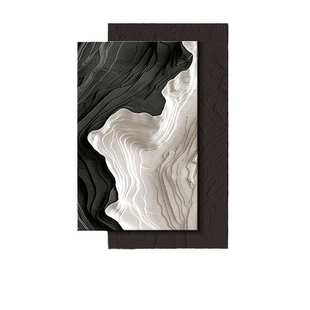 墙沙发现代感装饰画肌理背景砂玄关浮雕客厅简约高级岩画立体挂画