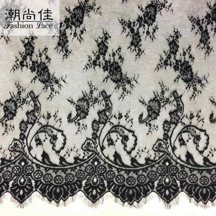 花边工厂热销绣花辅料蕾丝花边 窗帘花边 爆款睫毛蕾丝花边带