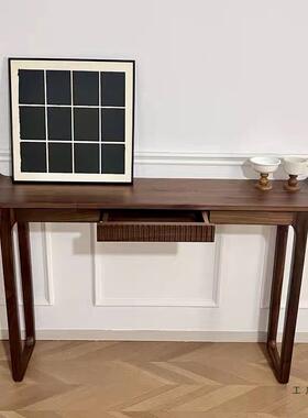 新中式玄桌关胡台色实木供桌香案入桃户F99H8J56走廊玄关靠墙极窄