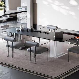 新式 桌现代简约ABJ亚克力浮感别墅客茶厅茶盘电器一体泡悬 中风格