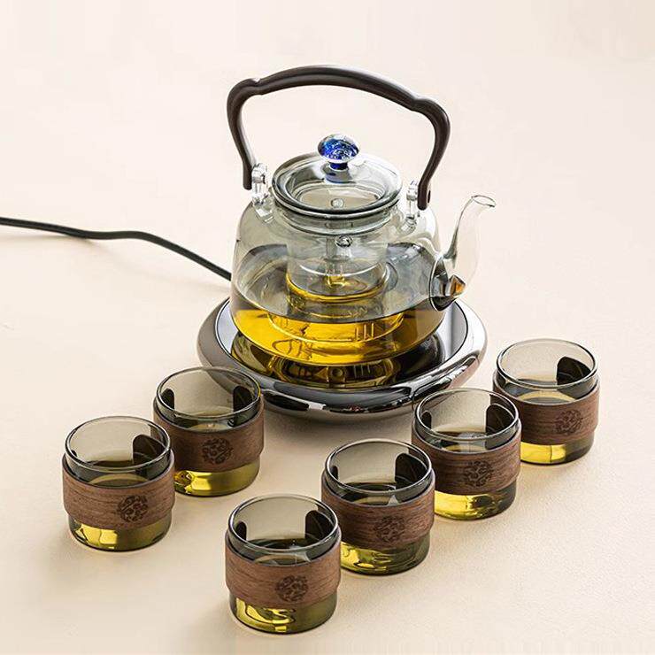 玻璃煮茶壶电陶炉养生泡茶壶白茶煮茶器家用小型煮茶炉烧水壶套装