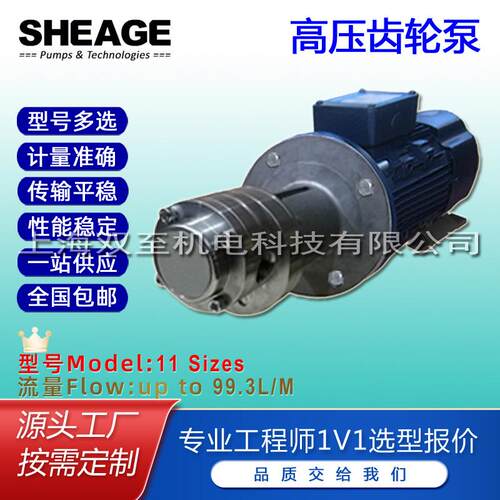 SHEAGESG701-CS高压齿轮泵计量泵316L化工制药烟草流量1.5L/M