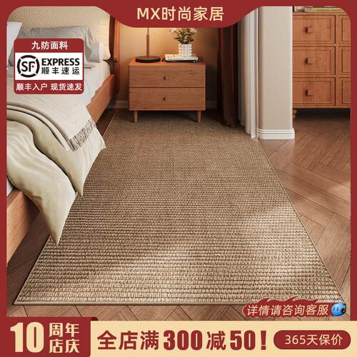 客厅地毯主卧室床边毯2025新款免洗可擦房间高级全铺大面积地垫子