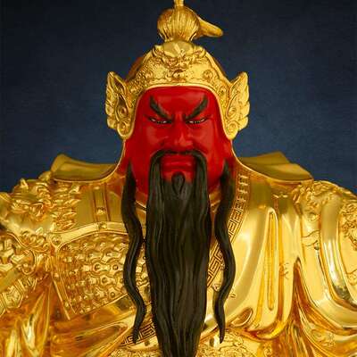 关公神像供奉像武财神关公摆件办公室周仓关平关帝圣君关羽雕像