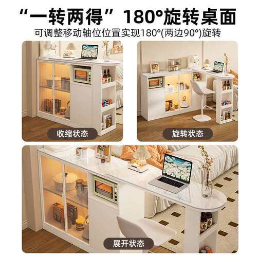 岩吧台桌餐桌实岛台客板隔KUB断柜木家用小户型收厅纳储物柜子餐