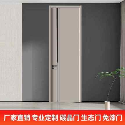 室内门家用卧室门免漆门出租房门复合套装门烤漆复合实木白色现货