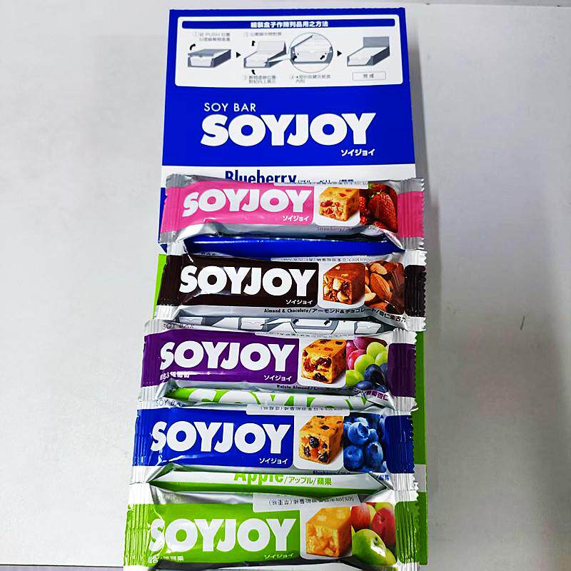 日本大豆果滋棒巧克力杏仁提子味草莓味代餐饼干零食SOYJOY能量棒
