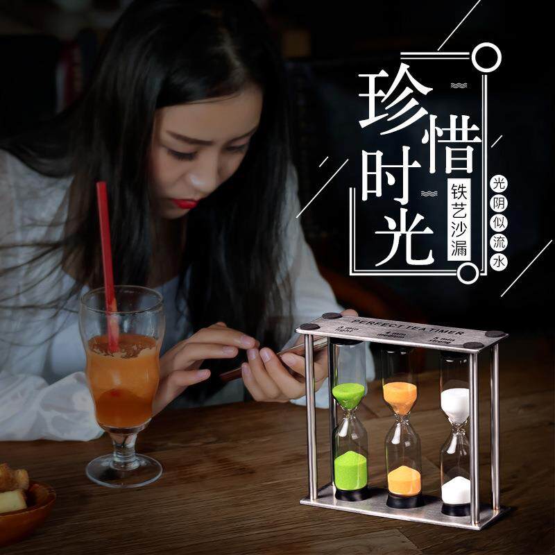 欧式时间沙漏计时器3-4-5分钟创意生日礼物个性家居软装饰品摆件