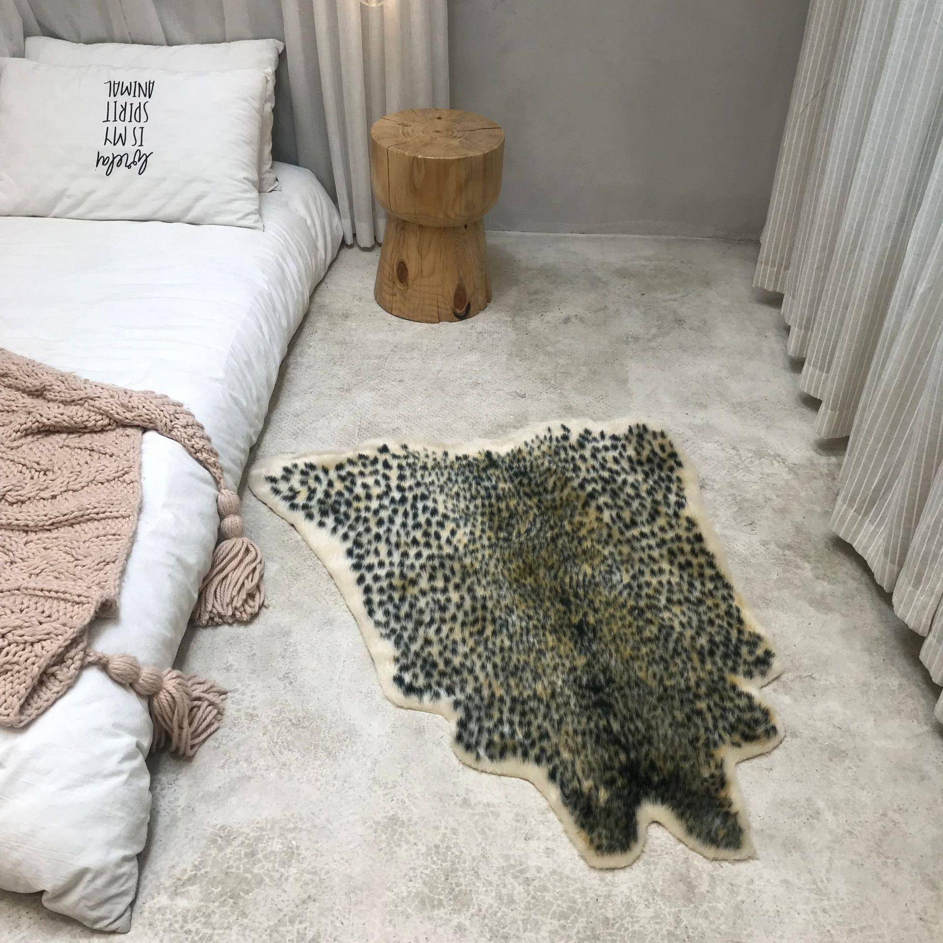 跨境新品豹纹地垫 动物纹系 卧室客厅家用地毯 工厂来样价格 rugs