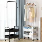 收纳租房家用架落地展示架卧室挂衣服装 客厅 店晾衣架移动小户型