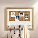 电表箱装 饰画挂衣架电闸箱带挂钩藤编电表盒置物架挂钥匙遮挡画