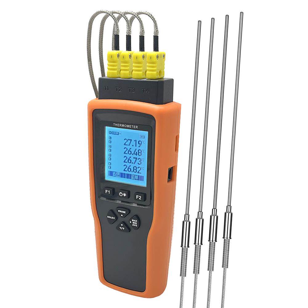 高精度工业数字多路四路表面热电偶温度计表数字显示温度计记录