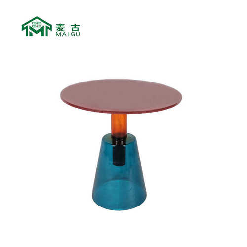 麦古  Tea table简约现代时尚创意透明bell玻璃茶几边几角几